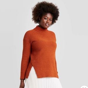 NWT! a new day rust turtleneck sweater! (L)